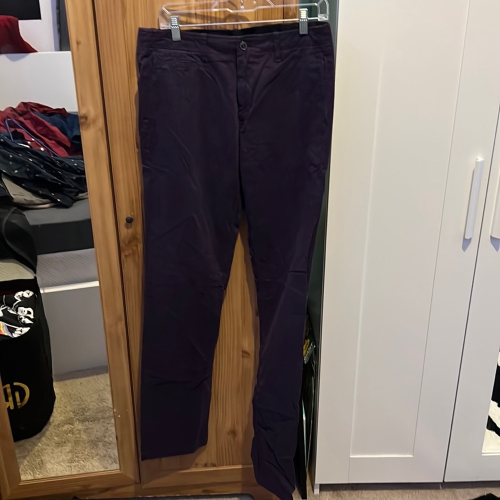 MEN GAP pants - dark plum purple - slim